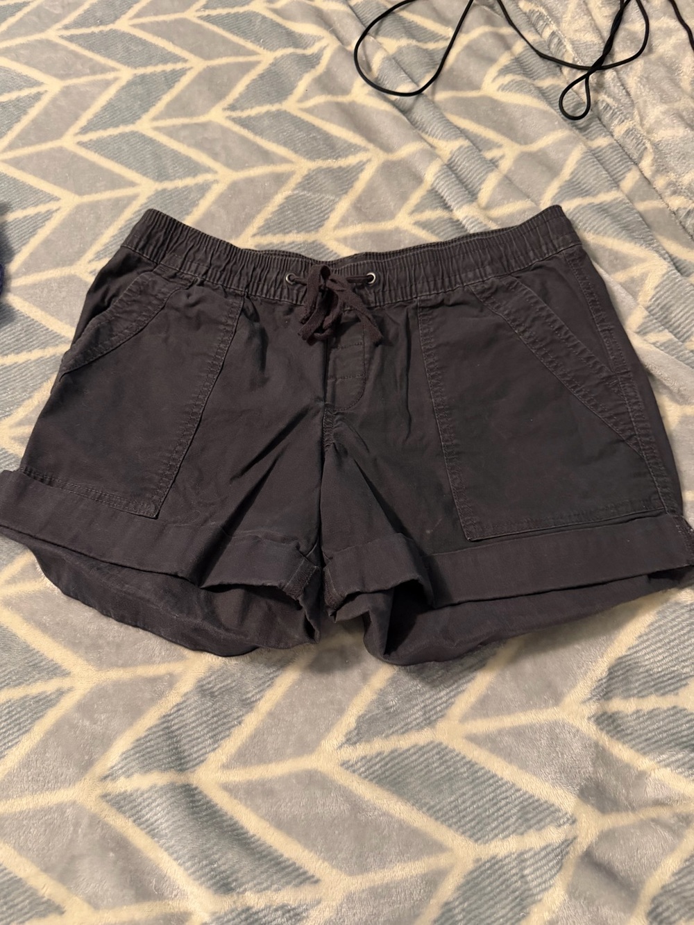 Natural Reflections Black Drawstring Casual Shorts